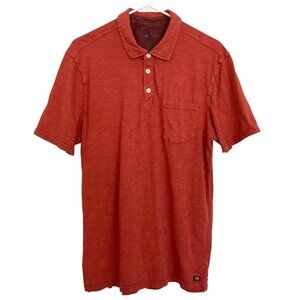 THE NORMAL BRAND Slub Knit Polo Shirt Short Sleeve Vintage Dyed Cotton Size L